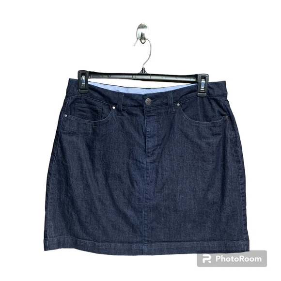 Croft & Barrow Dark Blue Denim Skort - Picture 1 of 6